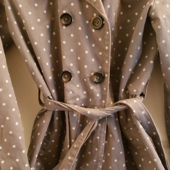 🤯3/$12 Cherokee Gray Polkadot Coat Size XL - Picture 2 of 6